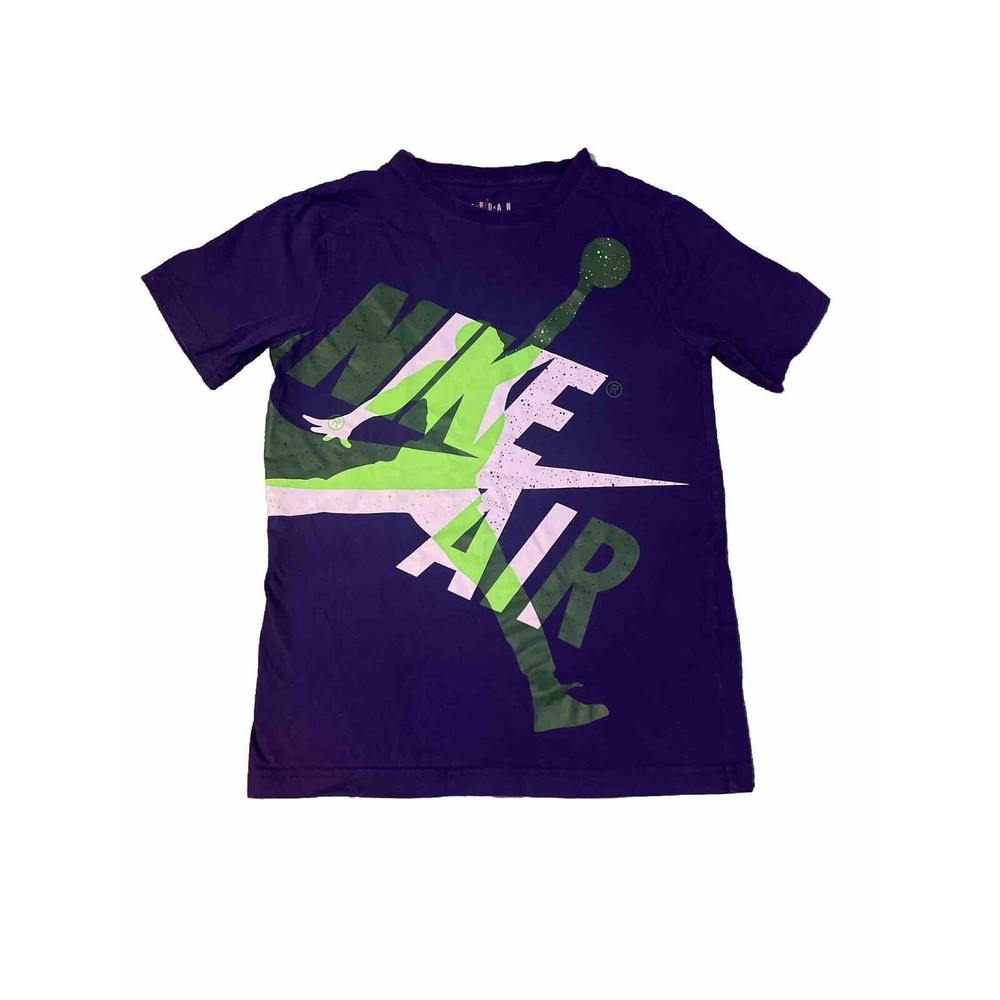 Nike & Jodan Air Purple T-Shirt Size Kids L - Picture 1 of 3